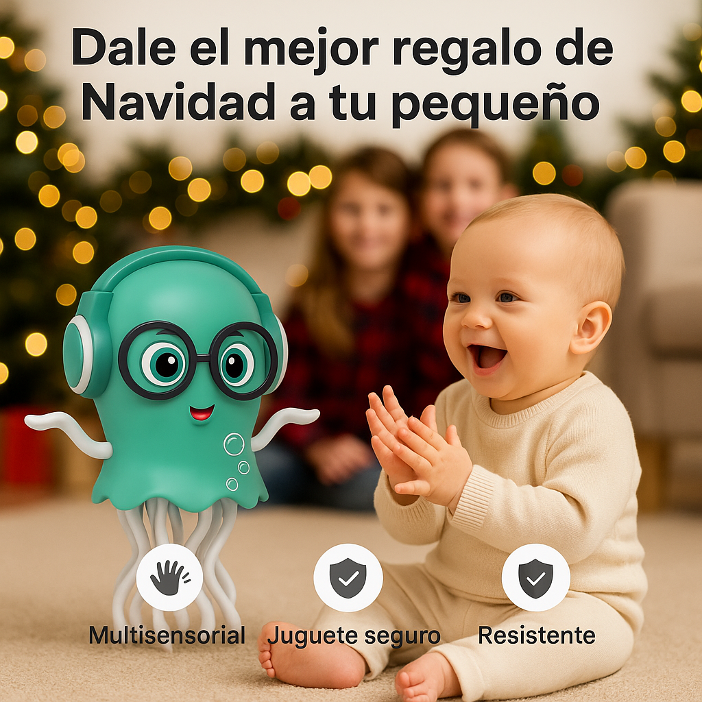 Pulpo Musical Inteligente™ El regalo perfecto para sorprender y estimular a los más pequeños