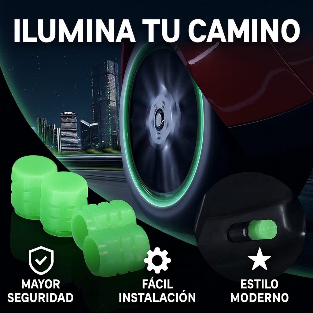 Set de válvula Fluorescentes – Estilo y Seguridad en Cada Kilómetro 🚗✨