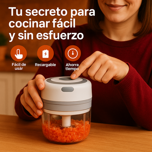 Picador Eléctrico Portátil 3 en 1 — Cocina rápido, limpio y sin esfuerzo ⚡