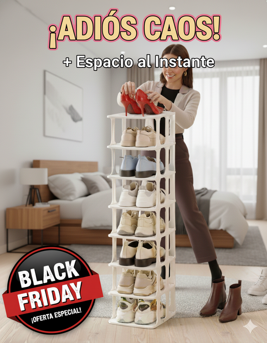 ORGANIZADOR DE ZAPATOS 8 NIVELES- Orden, estilo y espacio en segundos.